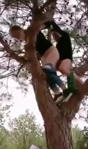 Asian couple outdoor hardcore