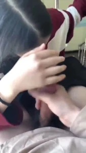 Chinese shy blowjob