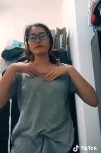 Asian showing off on Tiktok