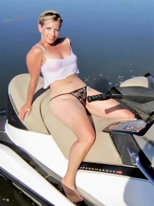 Blonde Wife gets Nude on a Jet Ski 1840841