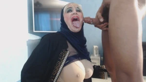 Mature muslim trans cd receive huge multiple cumshot from arab dick  1875238