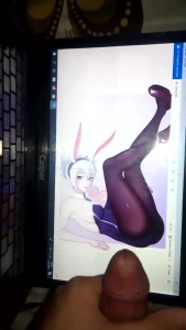 Riven Battle Bunny Skin Beautiful Body And Sexy Stockings SoP Cum Tribute Video