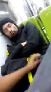 Mexican daddy jerked on metro