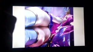 Lux SoP Cum Tribute On Star Guardian Lux's Huge Legs And Bigg Butt Video 4