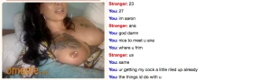 Omegle - 23 YO - Tatted Goddess