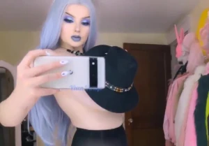 Goth Chick Has Some Huge Tits