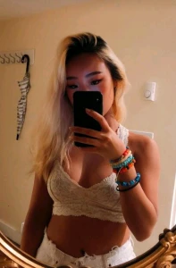 Asian College Slut in White Bra 20