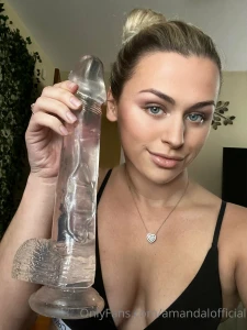 Girl with a dildo bigger then her head