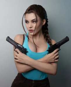 Lara Croft forgot her bra cosplay 2923078