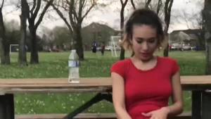 Latina squirts in public