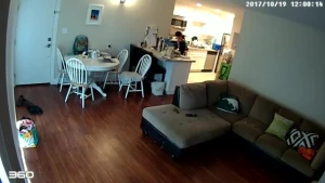 Hubby watches from hidden camera as wife knowingly "cheats"