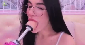 E-Girl Throating On A Big Dildo