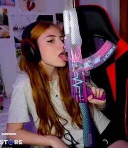 Redhead Spanish twitch thot slutty gamer girl 3125163