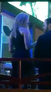 At club, no panties, flashing pussy