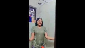 Indian Bhabhi&#039;s see-through wet t-shirt video part 2 3370213