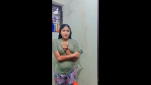 Indian Bhabhi&#039;s see-through wet t-shirt video part 2 3370217