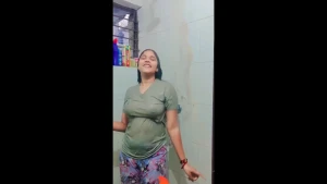 Indian Bhabhi&#039;s see-through wet t-shirt video part 2 3370219