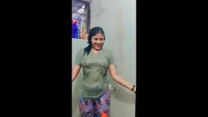 Indian Bhabhi&#039;s see-through wet t-shirt video part 2 3370227