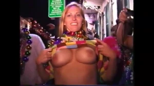 By request, Donna F showing off her military titties at mardi gras 3534989