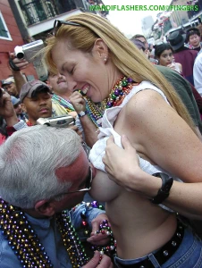 By request, Donna F showing off her military titties at mardi gras 3534990