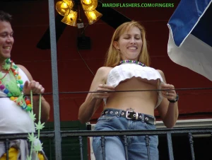 By request, Donna F showing off her military titties at mardi gras 3534991