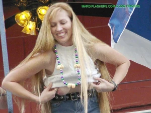 By request, Donna F showing off her military titties at mardi gras 3534992