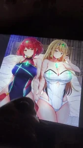 Pyra and Mythra cum tribute ❤💛