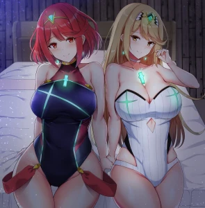 Pyra and Mythra cum tribute ❤💛 3599129