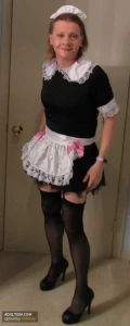 Chrisissy Sissy Maid available to serve your personal needs exposed on Adultism.com