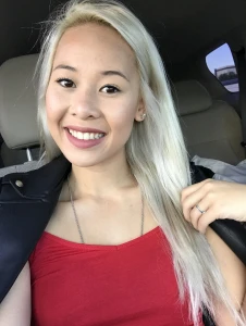 Blonde Asian small leak