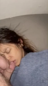 Asian teen woke up with dick in the mouth