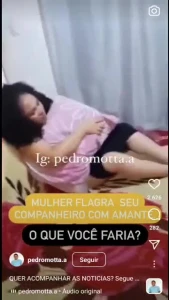 Mulher flagra marido com a bonitinha da igreja