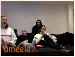 Tara flashes a tit on omege while she is with her friends