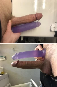 my cock vs dildo