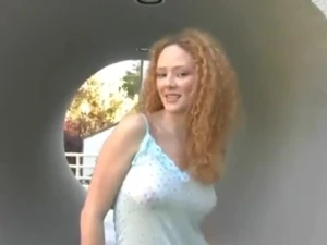 Crazy redhead takes a BBC in the ass