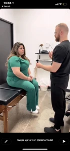 Pretty busty bbw in scrubs for doc visit