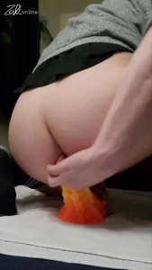 Dildo riding featuring huge tentacle dildo part2 of panty masturbation 4089192