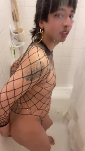 working my holes in the shower 4158512