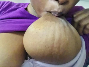 Can’t keep her nipple out her mouth 4168858