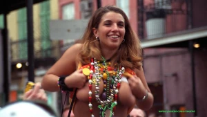 Adding another doctor to that theme. Yuliana M almost hides her nice tits at mardi gras.  No video 4190463