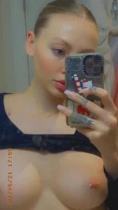 Blond teen with an amazing body exposed