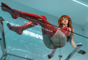 Asuka: latex suit