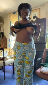 Freaky ebony nerd with big tits 4259119