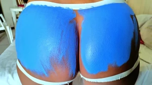 naked body painting shorts in public