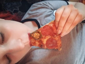 Sucking Pizza Off