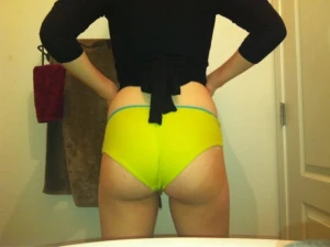 Teasing Temptress: Green Panties