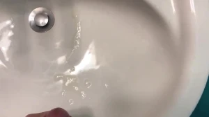 Cum in the sink