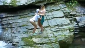 2 Girls Suck Dick by a River